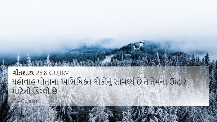 ગીતશાસ્ત્ર 28:8 GUJIRV Bible Verse Image