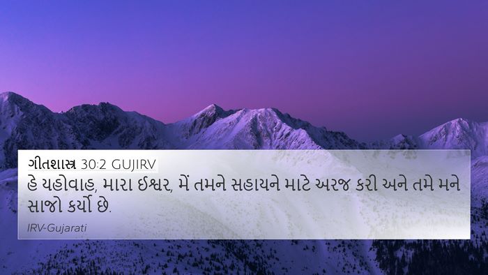 ગીતશાસ્ત્ર 30:2 GUJIRV Bible Verse Image