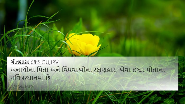 ગીતશાસ્ત્ર 68:5 GUJIRV Bible Verse Image