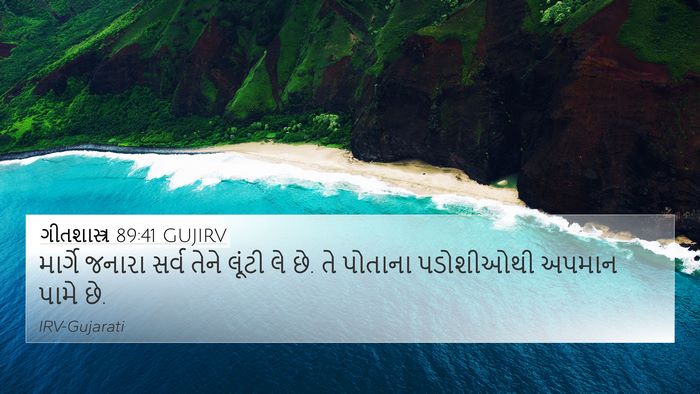 ગીતશાસ્ત્ર 89:41 GUJIRV Bible Verse Image