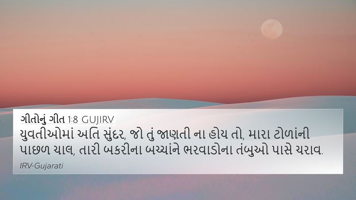 ગીતોનું ગીત 1:8 GUJIRV Bible Verse Image