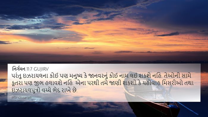 નિર્ગમન 11:7 GUJIRV Bible Verse Image