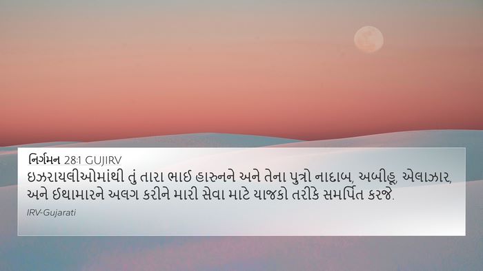 નિર્ગમન 28:1 GUJIRV Bible Verse Image