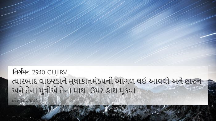 નિર્ગમન 29:10 GUJIRV Bible Verse Image
