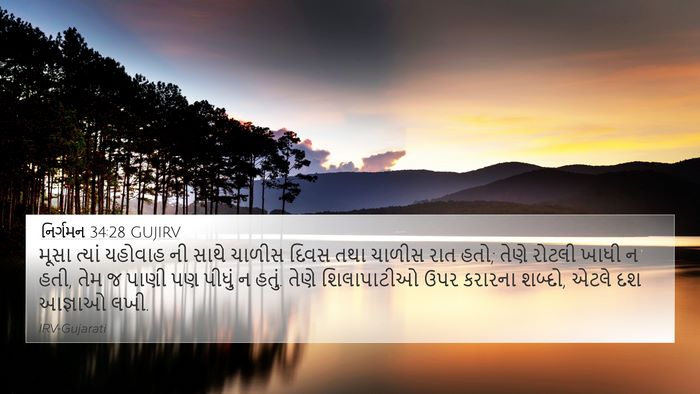 નિર્ગમન 34:28 GUJIRV Bible Verse Image