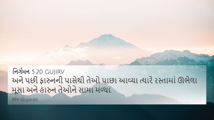 નિર્ગમન 5:20 GUJIRV 4K Wallpaper - અને પછી ફારુનની - 4K Wallpaper Bible Verse