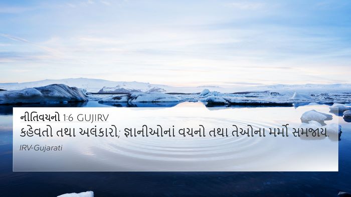 નીતિવચનો 1:6 GUJIRV Bible Verse Image