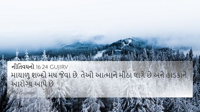 નીતિવચનો 16:24 GUJIRV Bible Verse Image