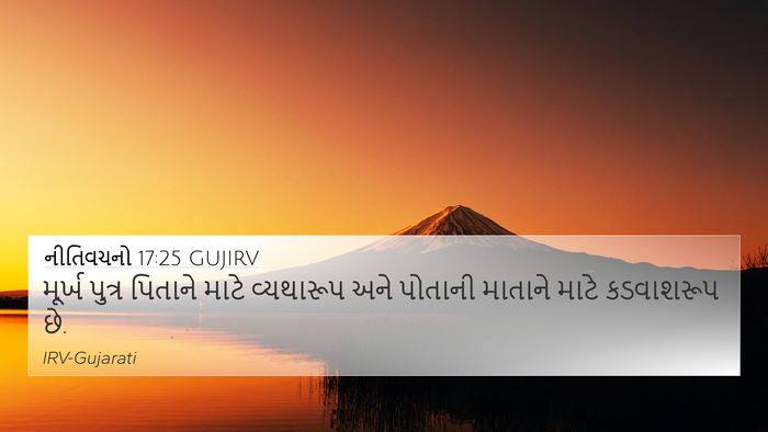 નીતિવચનો 17:25 GUJIRV Bible Verse Image