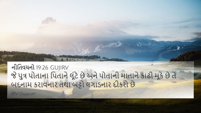 નીતિવચનો 19:26 GUJIRV Bible Verse Image