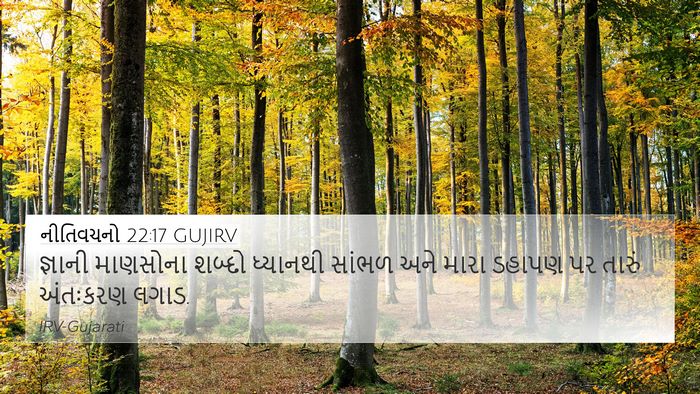 નીતિવચનો 22:17 GUJIRV Bible Verse Image
