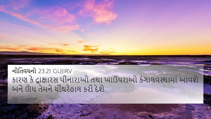 નીતિવચનો 23:21 GUJIRV Bible Verse Image