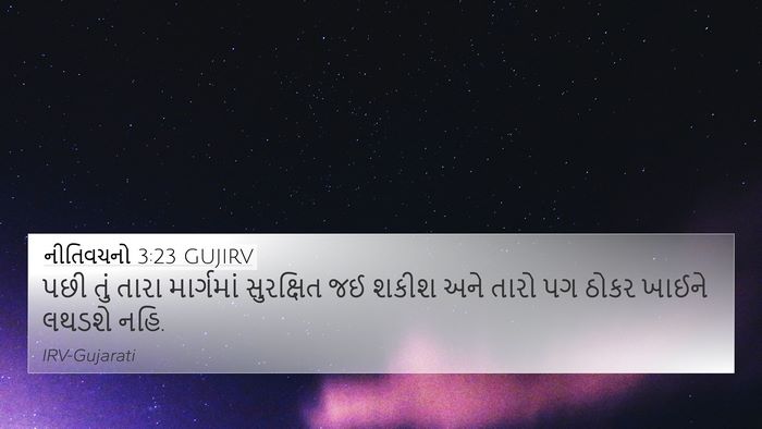 નીતિવચનો 3:23 GUJIRV Bible Verse Image
