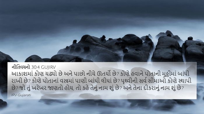 નીતિવચનો 30:4 GUJIRV Bible Verse Image
