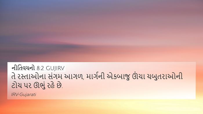 નીતિવચનો 8:2 GUJIRV 4K Wallpaper - તે રસ્તાઓના સંગમ - 4K Wallpaper Bible Verse