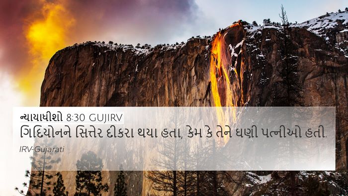 ન્યાયાધીશો 8:30 GUJIRV Bible Verse Image