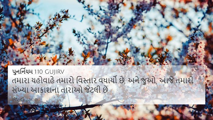 પુનર્નિયમ 1:10 GUJIRV Bible Verse Image