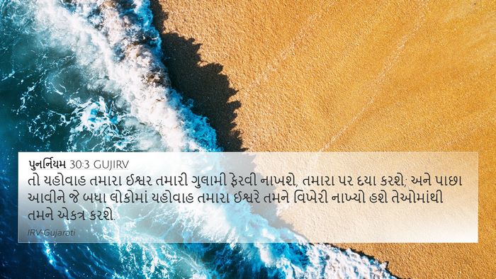 પુનર્નિયમ 30:3 GUJIRV Bible Verse Image