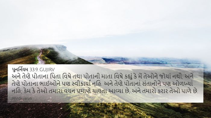 પુનર્નિયમ 33:9 GUJIRV Bible Verse Image