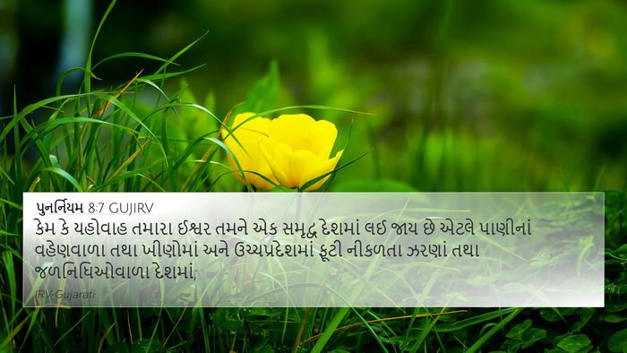 પુનર્નિયમ 8:7 GUJIRV Bible Verse Image