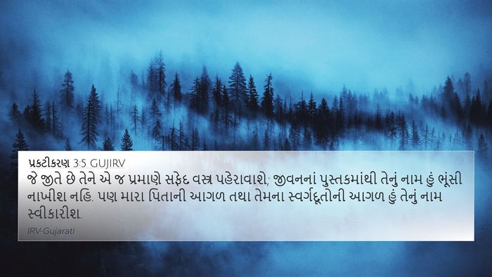 પ્રકટીકરણ 3:5 GUJIRV Bible Verse Image