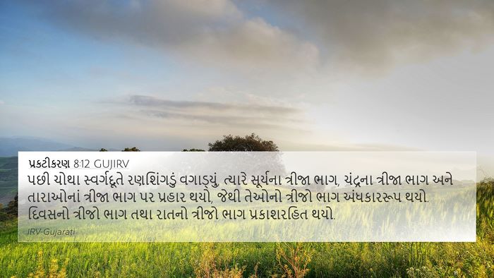 પ્રકટીકરણ 8:12 GUJIRV Bible Verse Image