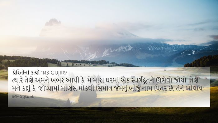 પ્રેરિતોનાં ક્રત્યો 11:13 GUJIRV Bible Verse Image