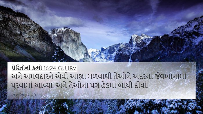 પ્રેરિતોનાં ક્રત્યો 16:24 GUJIRV Bible Verse Image