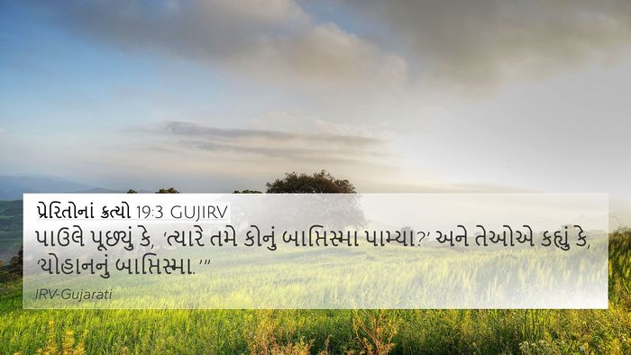 પ્રેરિતોનાં ક્રત્યો 19:3 GUJIRV Bible Verse Image