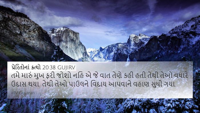 પ્રેરિતોનાં ક્રત્યો 20:38 GUJIRV Bible Verse Image
