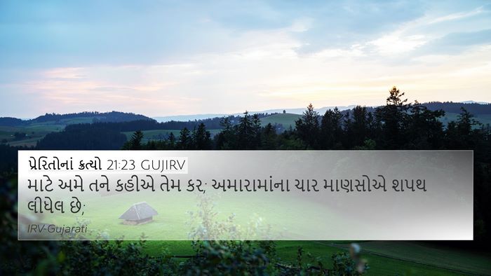 પ્રેરિતોનાં ક્રત્યો 21:23 GUJIRV Bible Verse Image