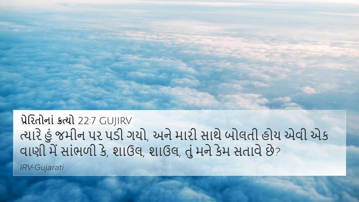 પ્રેરિતોનાં ક્રત્યો 22:7 GUJIRV Bible Verse Image