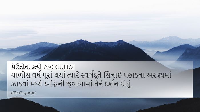 પ્રેરિતોનાં ક્રત્યો 7:30 GUJIRV Bible Verse Image
