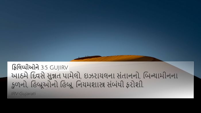ફિલિપ્પીઓને 3:5 GUJIRV Bible Verse Image