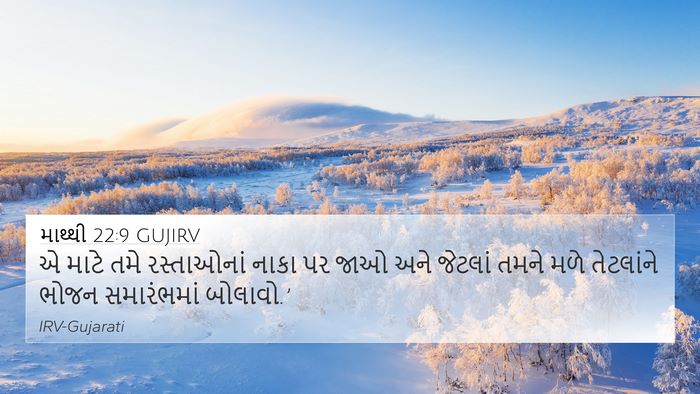 માથ્થી 22:9 GUJIRV Bible Verse Image