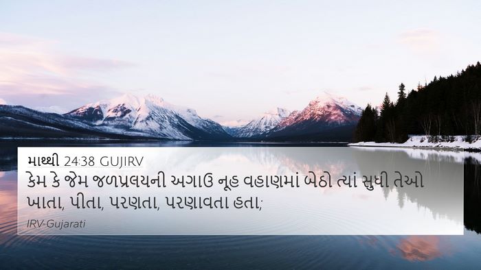 માથ્થી 24:38 GUJIRV Bible Verse Image