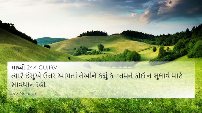 માથ્થી 24:4 GUJIRV 4K Wallpaper - ત્યારે ઈસુએ ઉત્તર - 4K Wallpaper Bible Verse