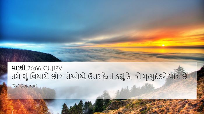 માથ્થી 26:66 GUJIRV Bible Verse Image