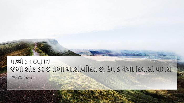 માથ્થી 5:4 GUJIRV Bible Verse Image