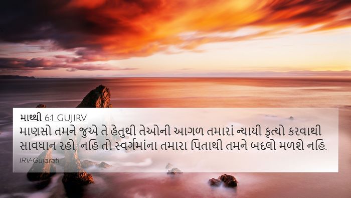 માથ્થી 6:1 GUJIRV Bible Verse Image
