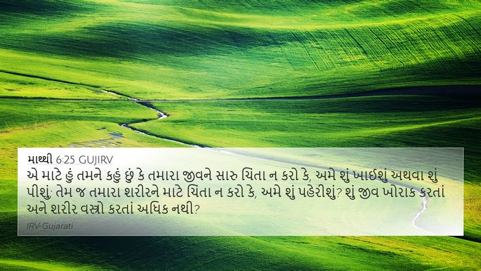 માથ્થી 6:25 GUJIRV Bible Verse Image