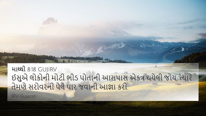 માથ્થી 8:18 GUJIRV Bible Verse Image