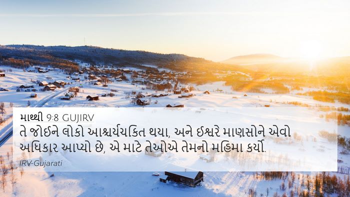 માથ્થી 9:8 GUJIRV Bible Verse Image