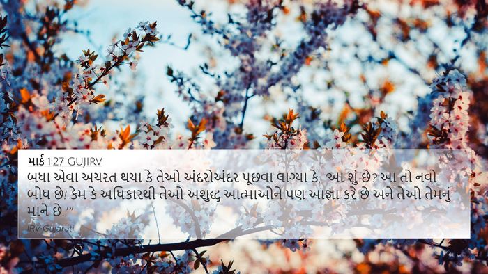 માર્ક 1:27 GUJIRV Bible Verse Image
