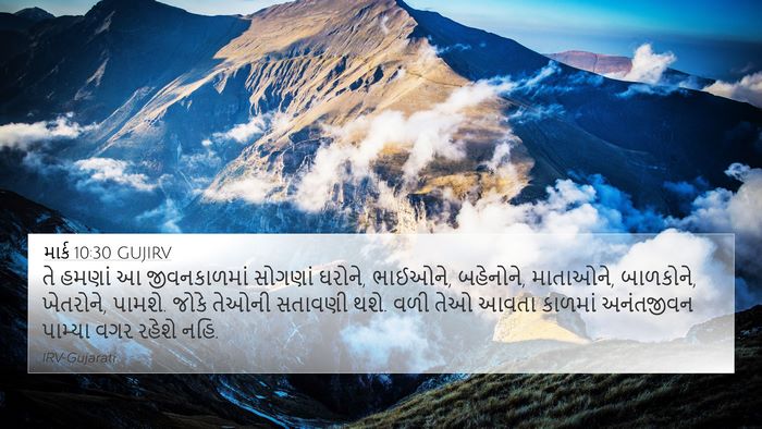 માર્ક 10:30 GUJIRV 4K Wallpaper - તે હમણાં આ - 4K Wallpaper Bible Verse