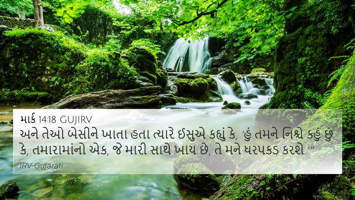 માર્ક 14:18 GUJIRV Bible Verse Image