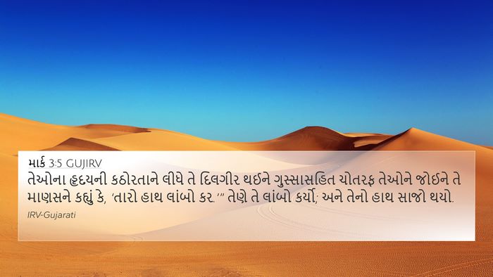 માર્ક 3:5 GUJIRV Bible Verse Image