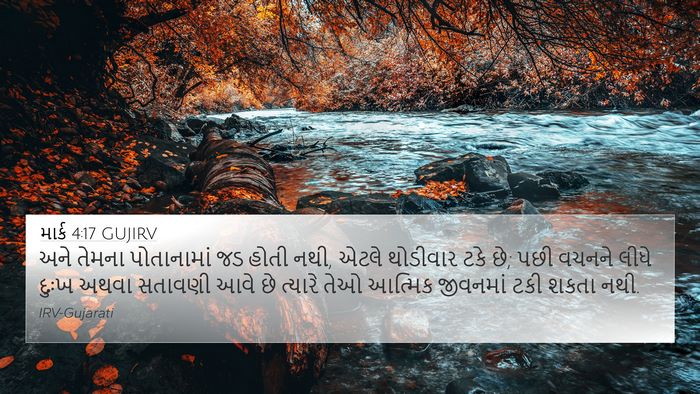 માર્ક 4:17 GUJIRV Bible Verse Image