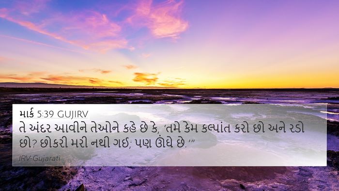 માર્ક 5:39 GUJIRV 4K Wallpaper - તે અંદર આવીને - 4K Wallpaper Bible Verse