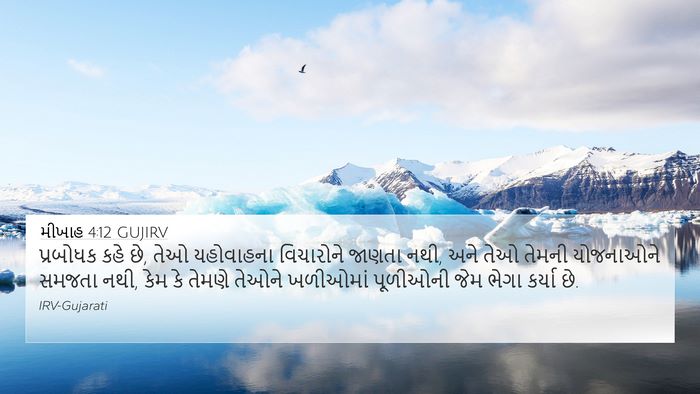 મીખાહ 4:12 GUJIRV 4K Wallpaper - પ્રબોધક કહે છે, તેઓ - 4K Wallpaper Bible Verse